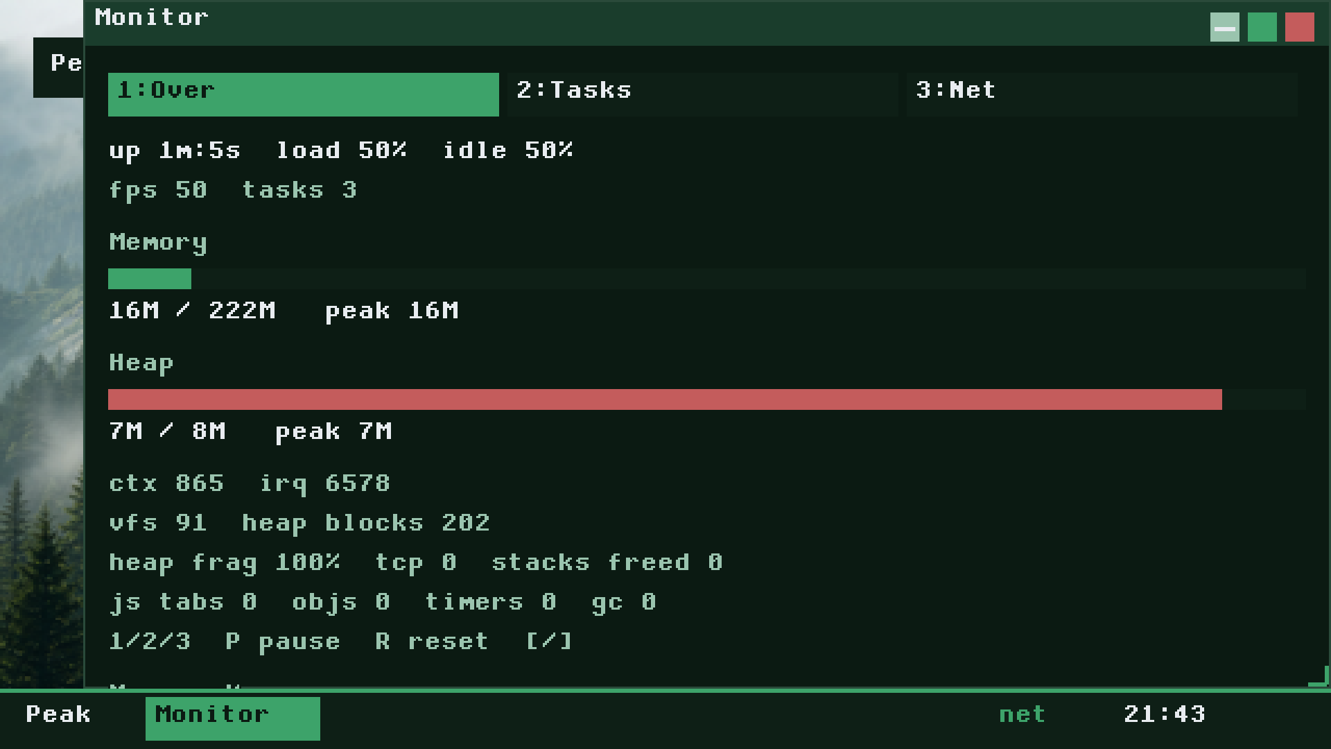 Peak OS system monitor